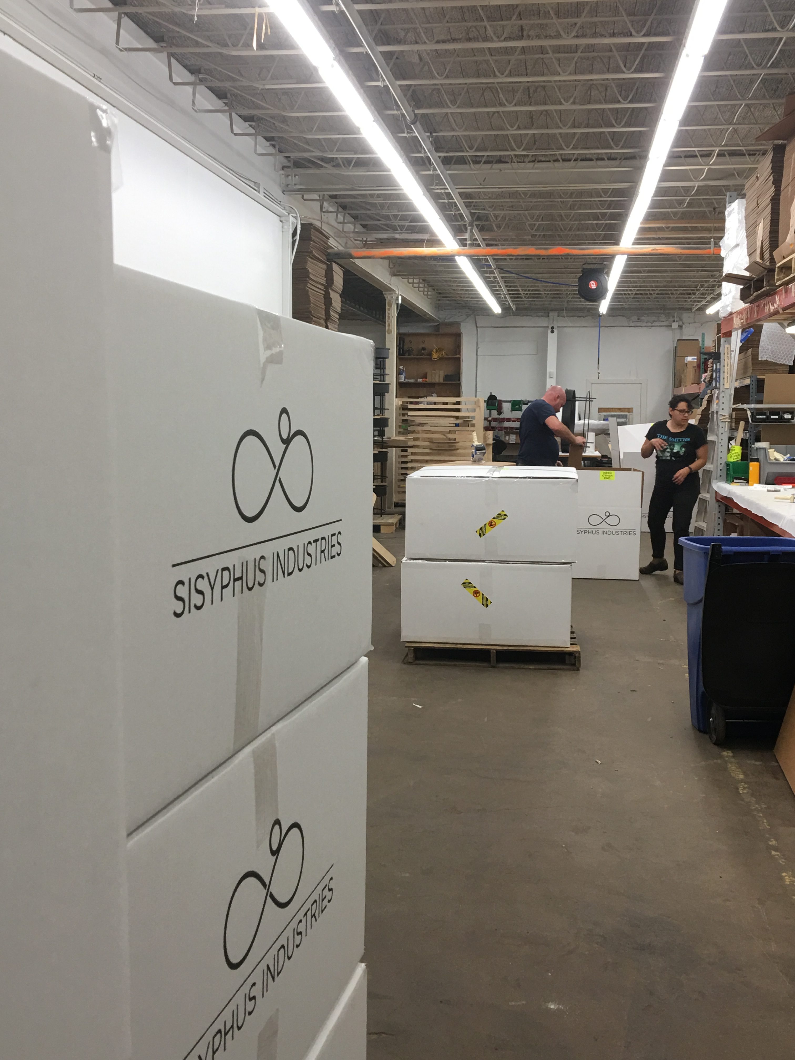 Sisyphus boxes and Shop Staff