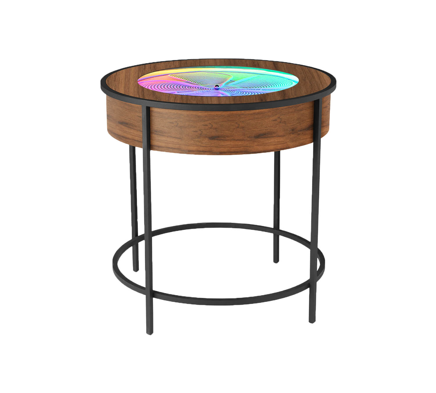 Luxury High End Sisyphus Metal Side Table with Glass Top