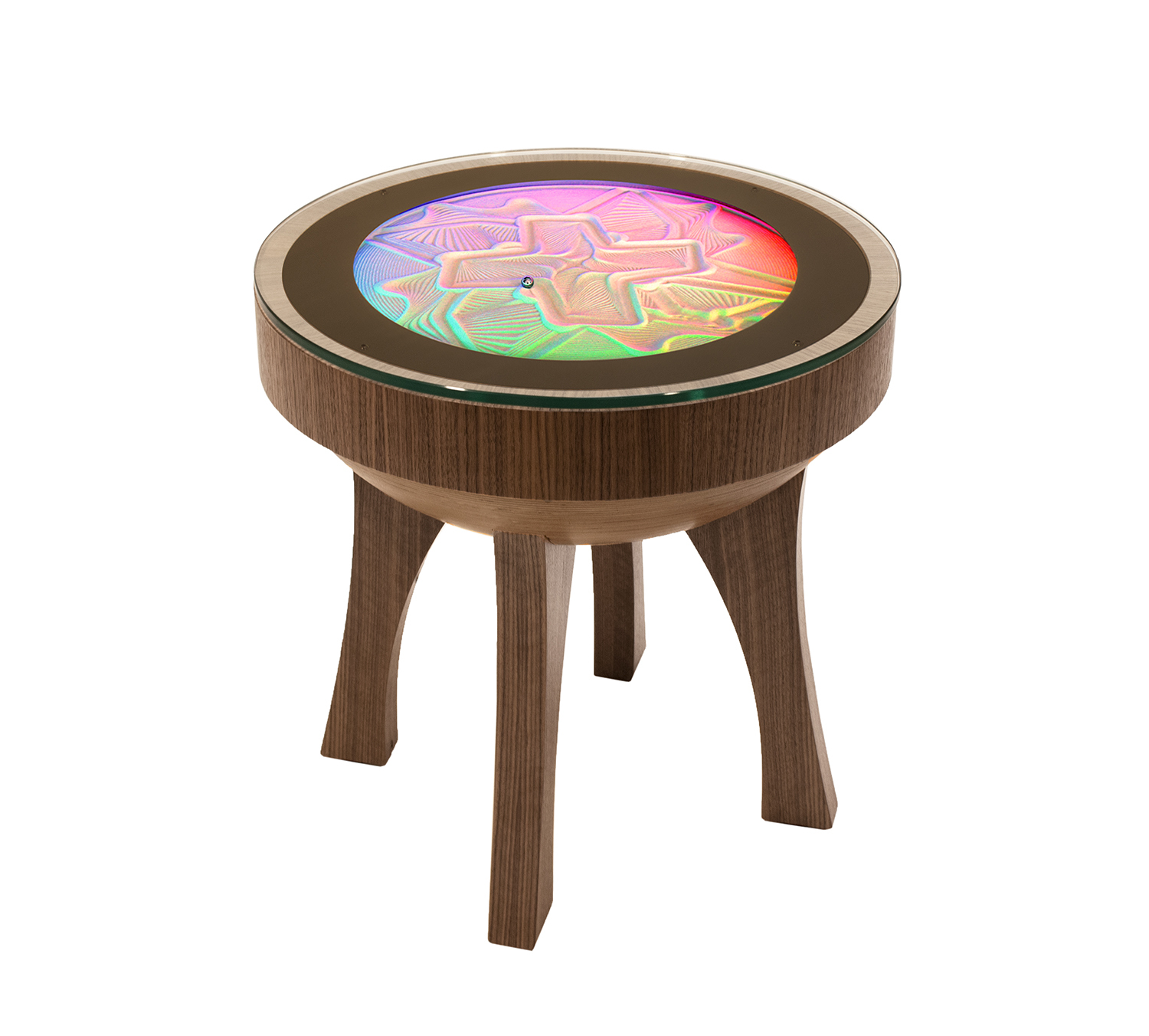 Hardwood Kinetic Sand Side Table