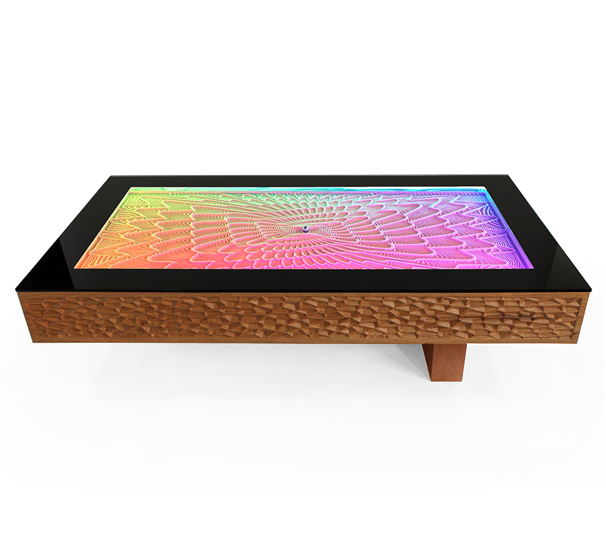 Custom Coffee Table | Hardwood Xyla Kinetic Art | Sisyphus