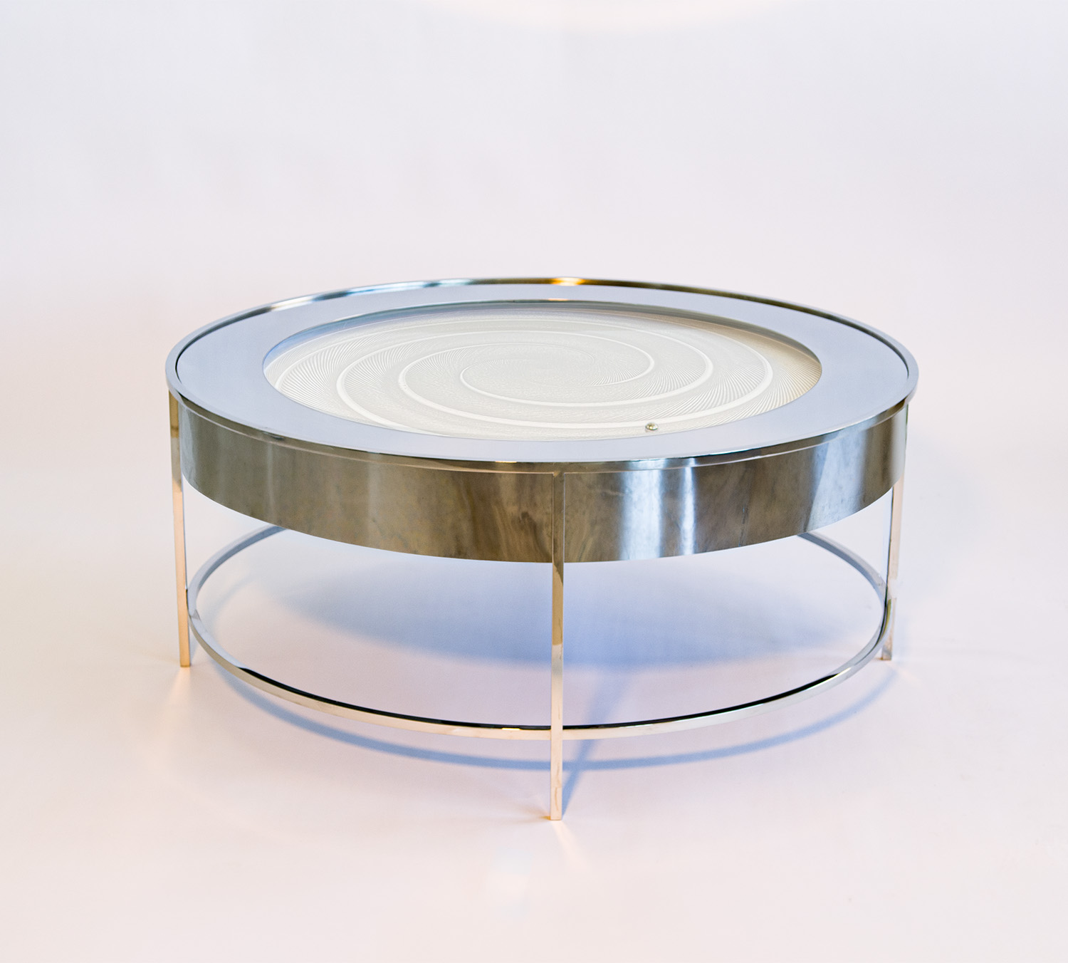#8 | Polished Stainless Steel Coffee Table